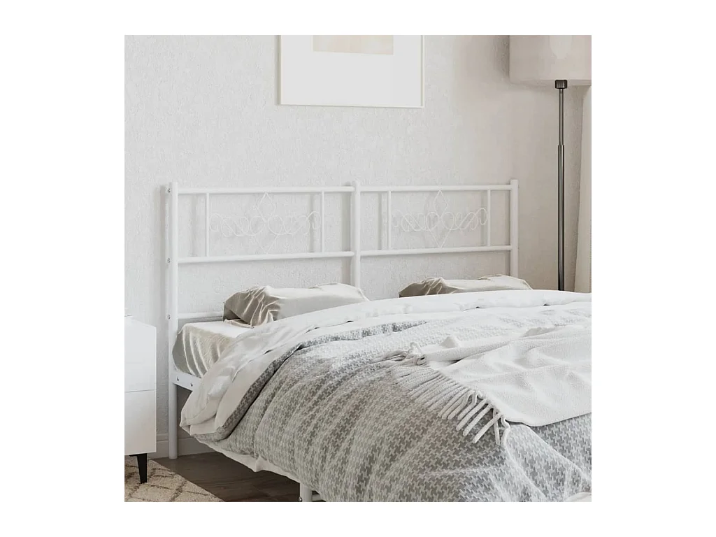 Cabeceira de cama 120 cm metal branco