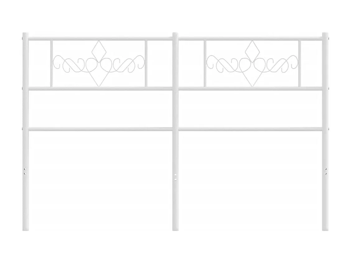Tête de lit métal blanc 120 cm