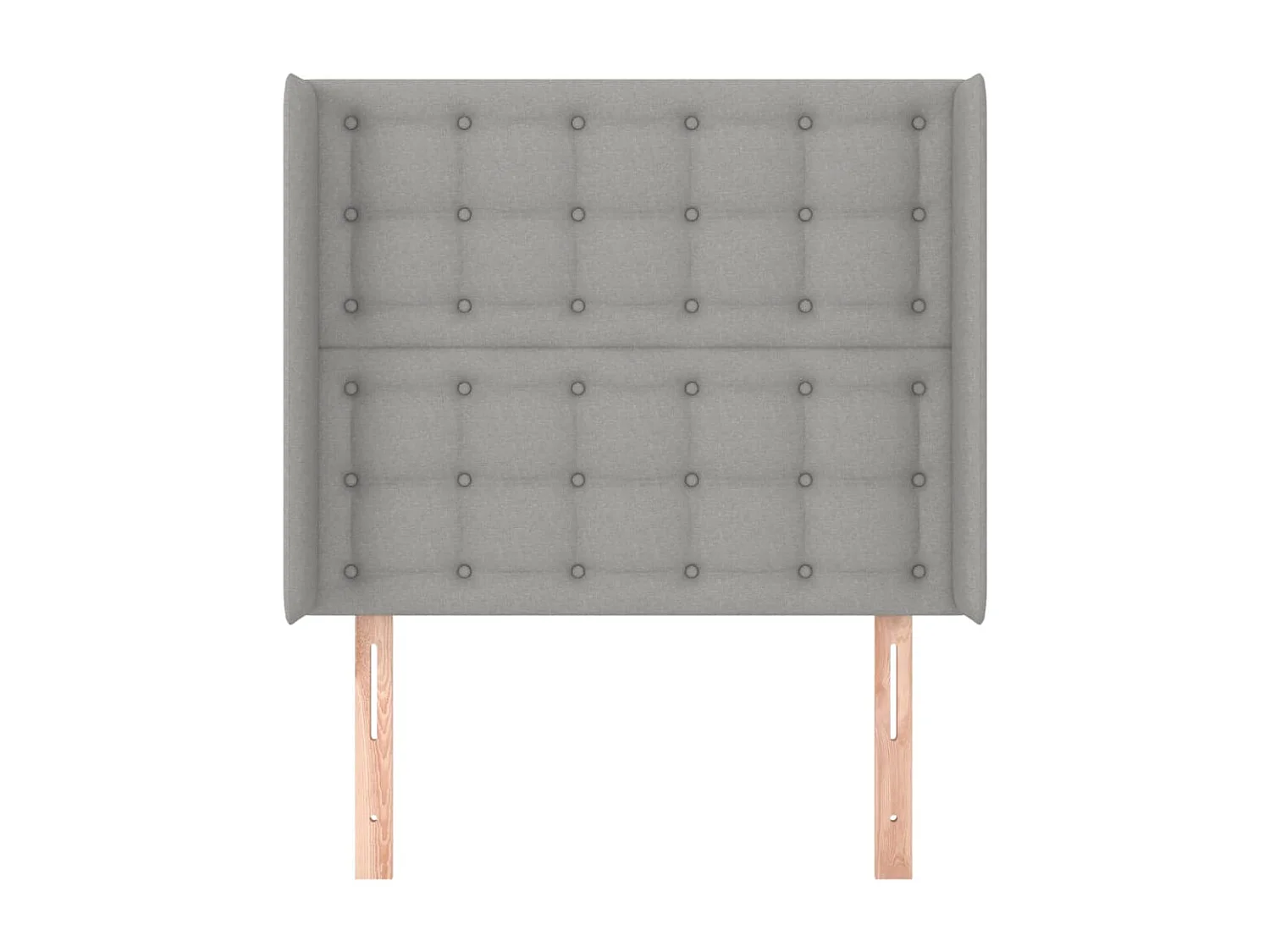 Tête de lit avec oreilles Gris clair 103x16x118/128 cm Tissu