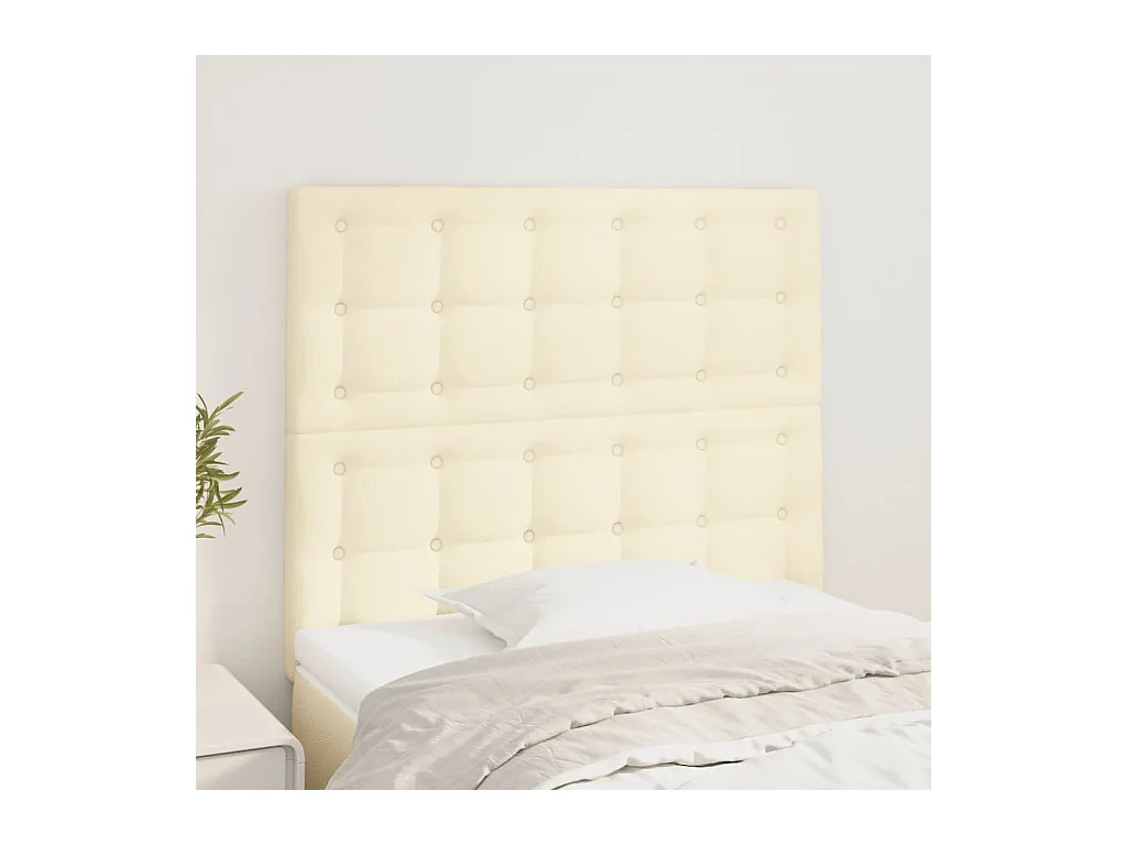 Tête de lit 2 pièces Crème 80x5x78/88 cm Similicuir