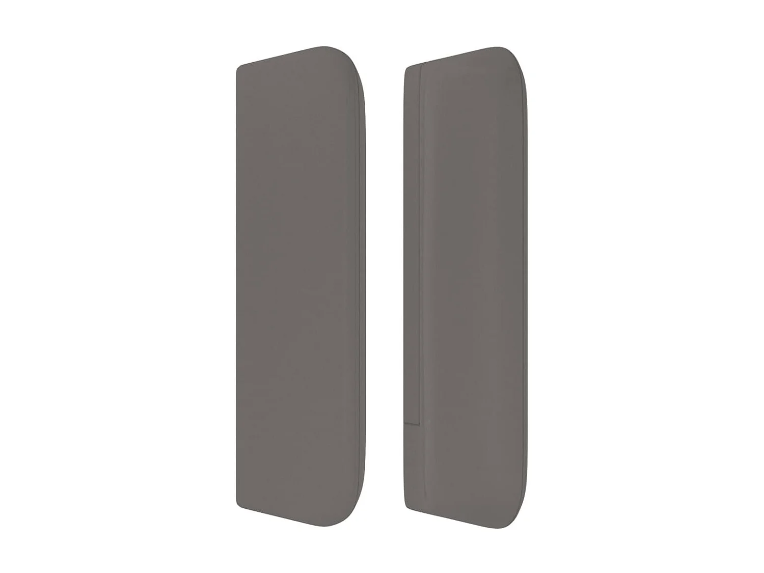 Cabecero de cuero sintético gris 83x16x78/88 cm