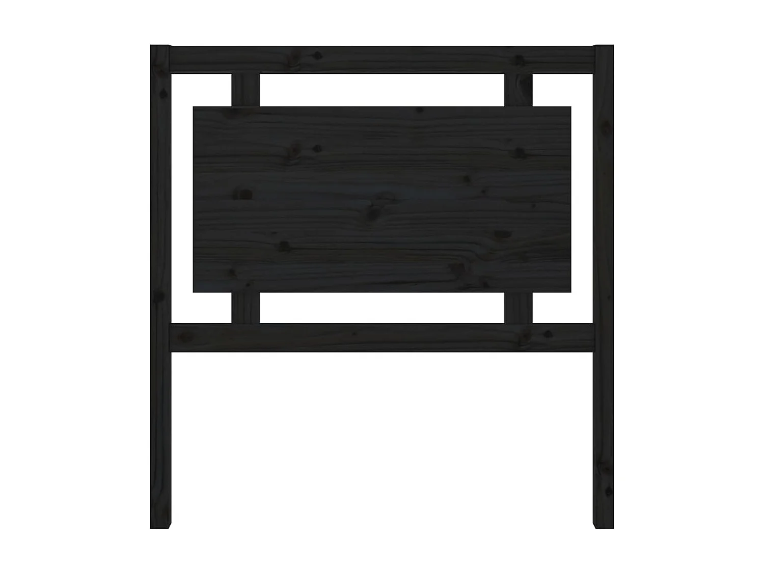 Cabecero de cama madera maciza de pino negro 95,5x4x100 cm