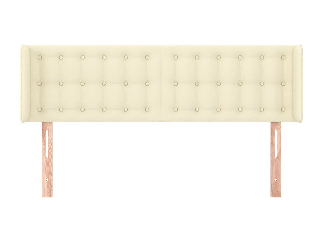 Tête de lit avec oreilles Crème 147x16x78/88 cm Similicuir