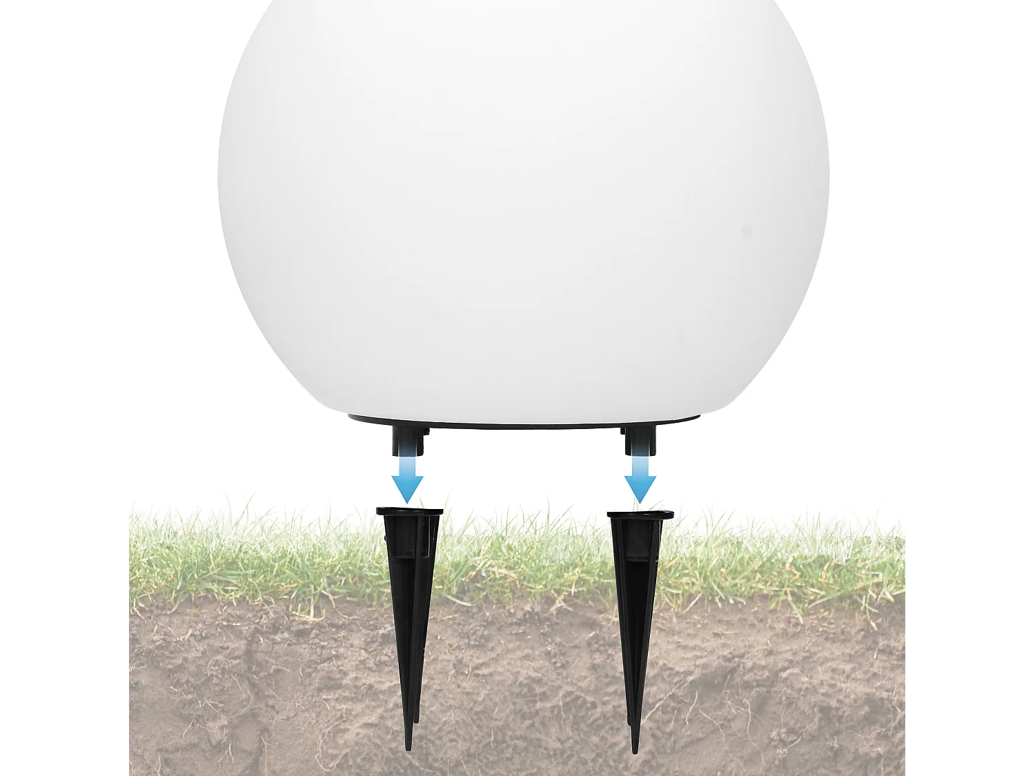 Lampe boule à LED pour jardin ronde blanc extérieur/intérieur ML-DESIGN