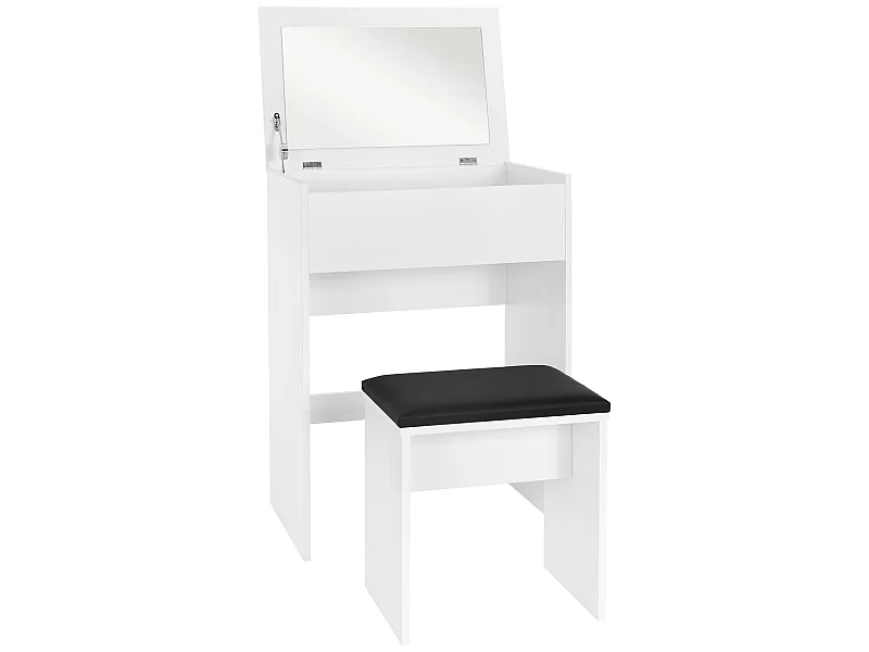 Coiffeuse blanc avec miroir pliable table de maquillage ML-DESIGN