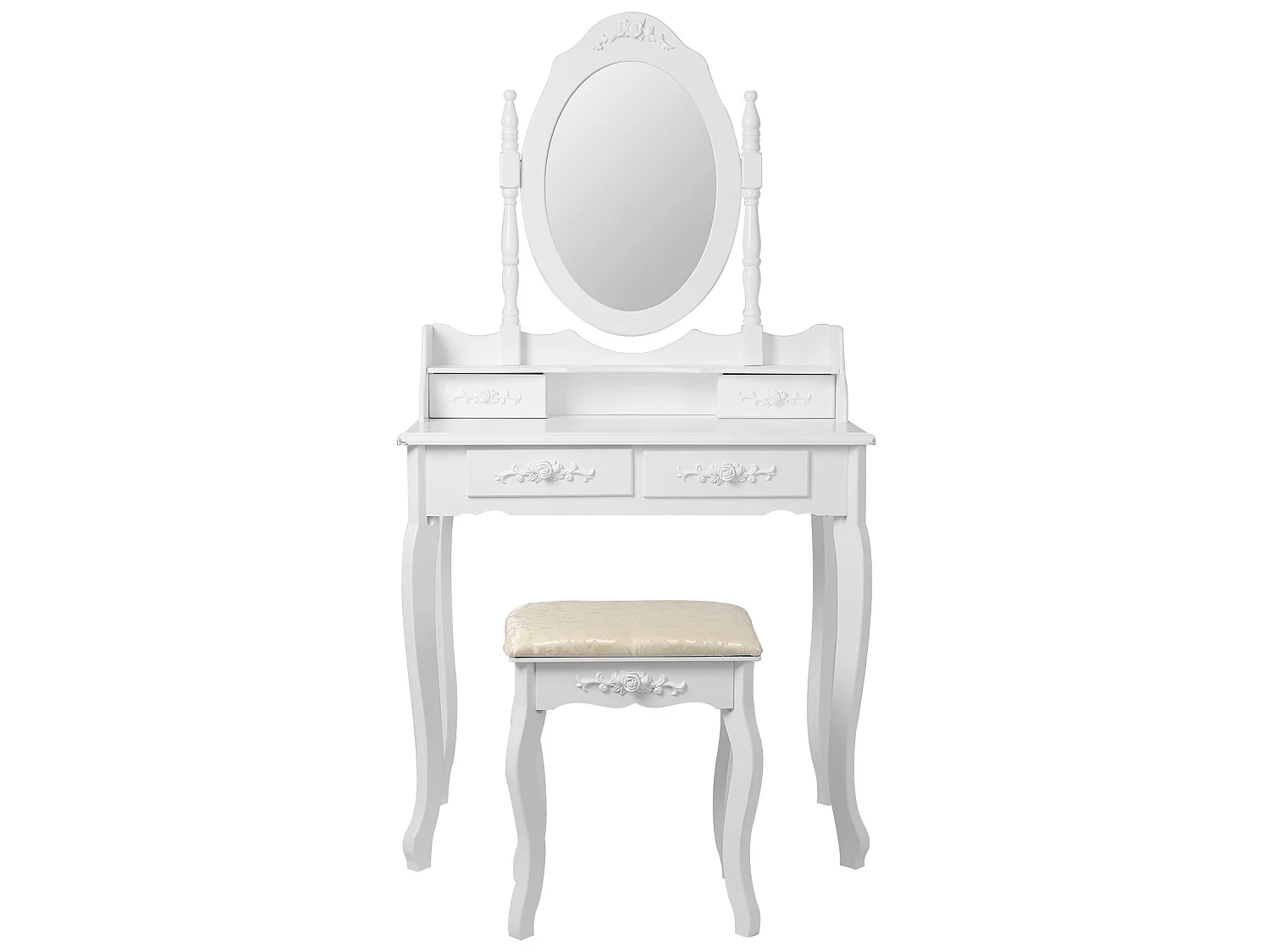 Meuble table de maquillage coiffeuse commode avec tabouret miroir ML-DESIGN