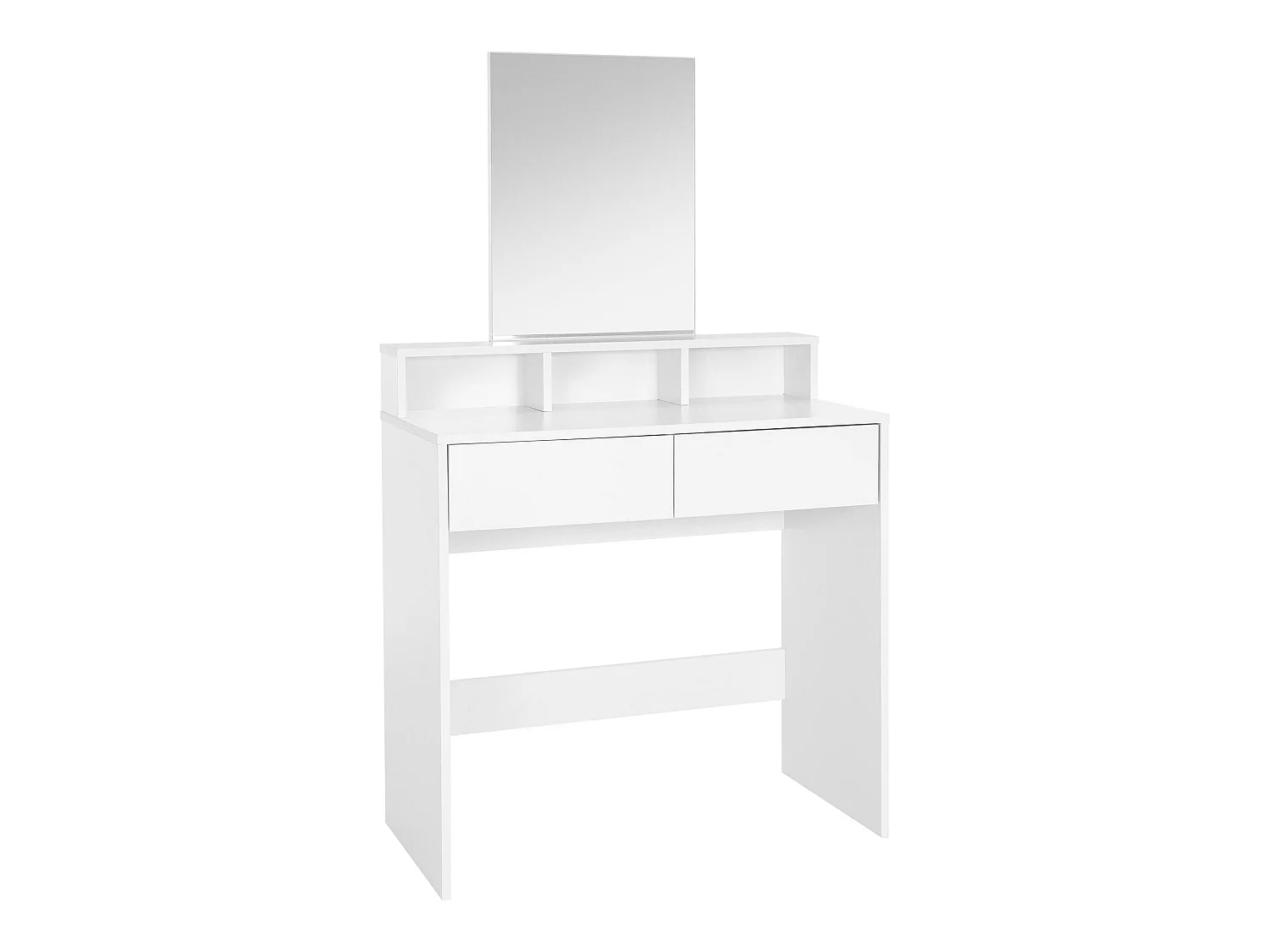 Coiffeuse avec miroir table de maquillage MDF blanc 80x40x140 cm ML-DESIGN
