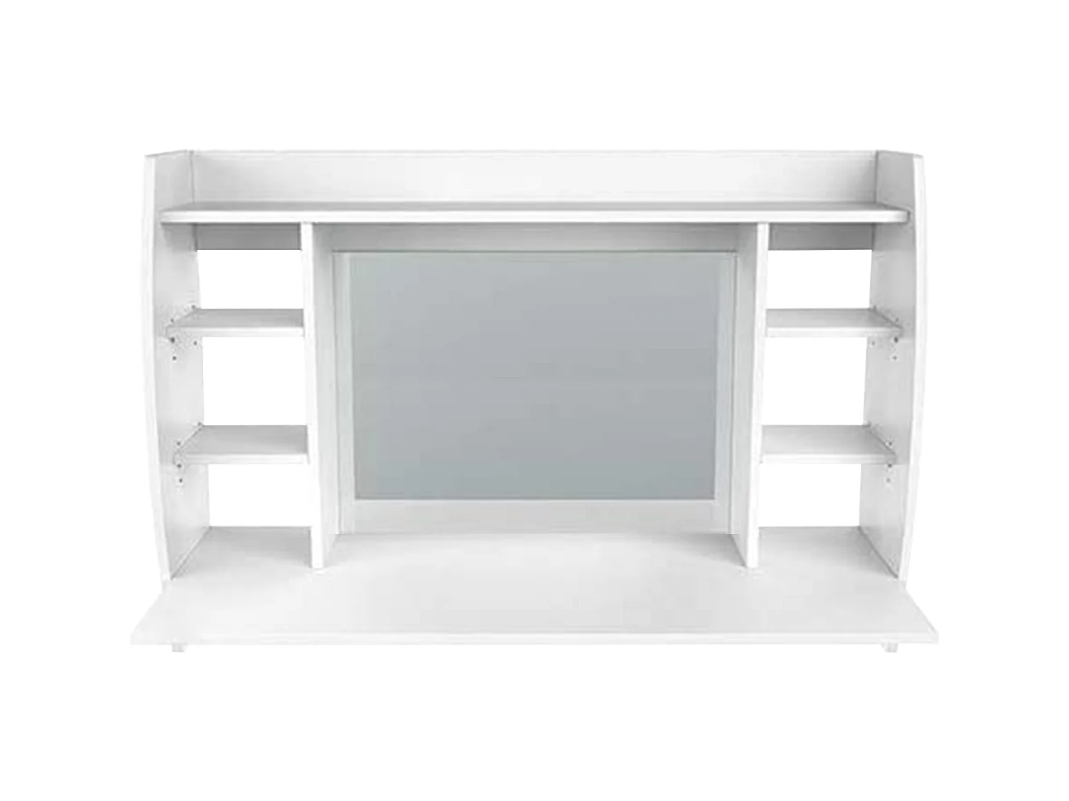 Table de maquillage suspendue MDF blanc avec miroir 110x75x48,5 cm ML-DESIGN