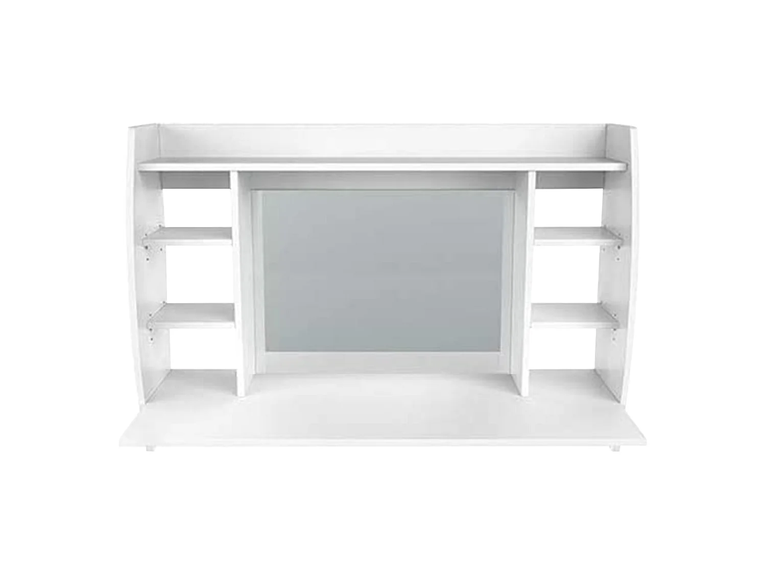 Table de maquillage suspendue MDF blanc avec miroir 110x75x48,5 cm ML-DESIGN