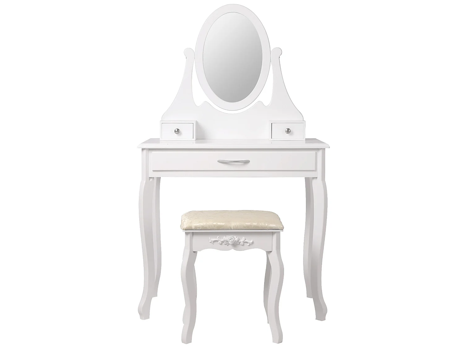 Tavolo da toeletta e tavolo da trucco con cassettiera a specchio e sgabello ML-DESIGN