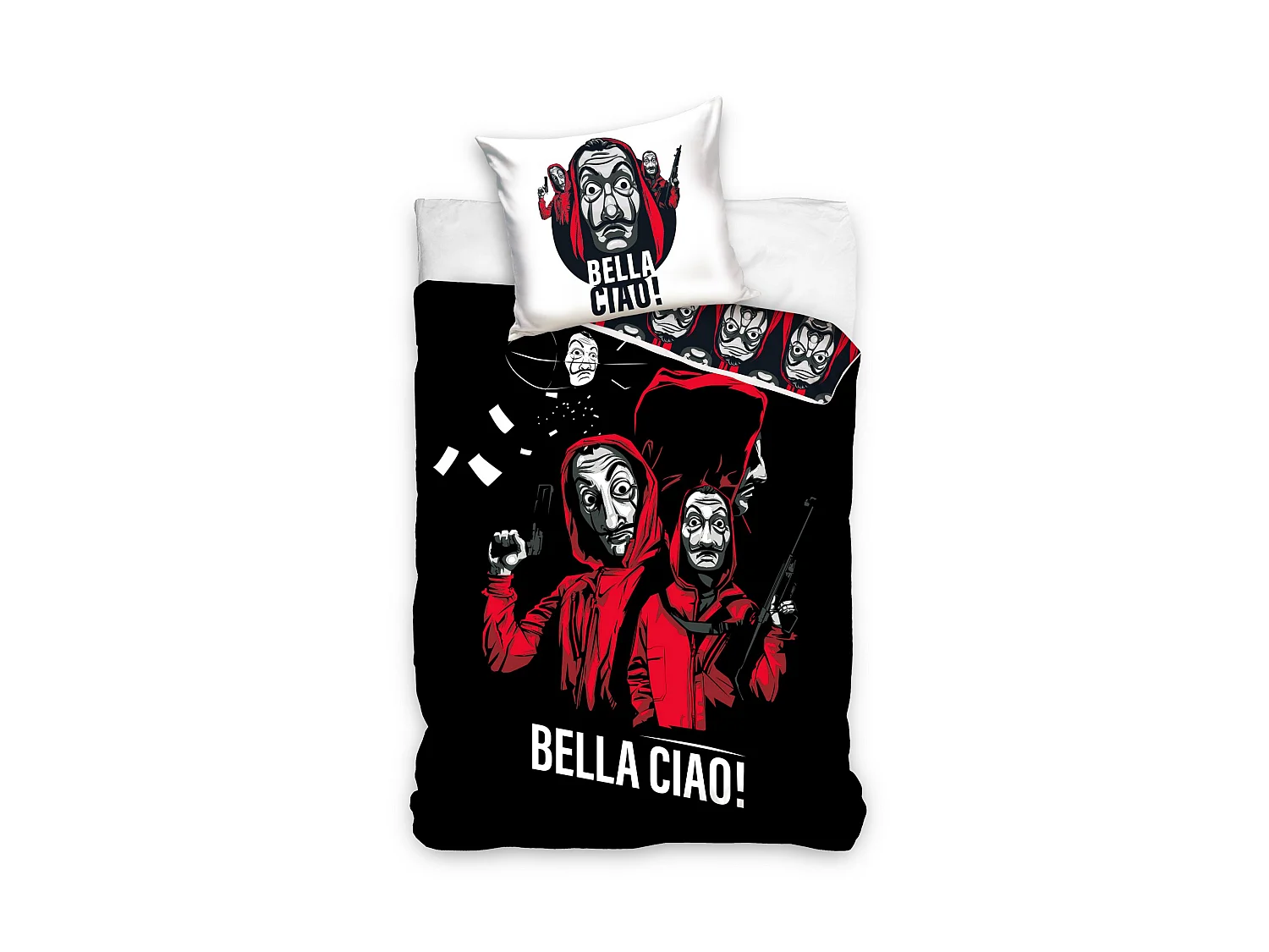 Parure de lit Casa Del Papel Bella Ciao! 100% coton 140x200 cm