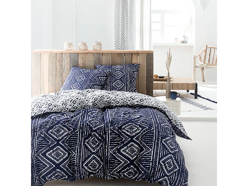 Bettwäsche aus bedruckter 57er Baumwolle - 220 x 240 cm - Bohème Atmosphäre