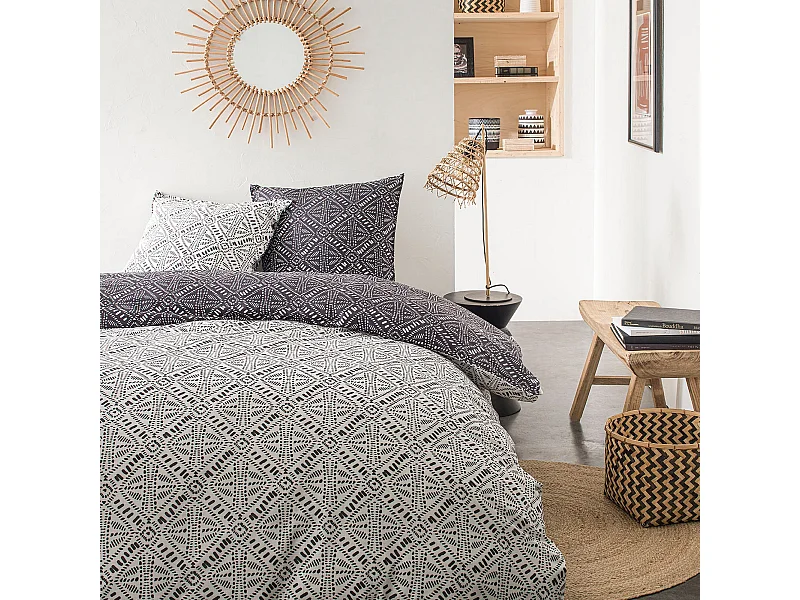 Parure de couette Réversible Today 100% Coton 57 fils 5.3 : Taille - 220 x 240 cm