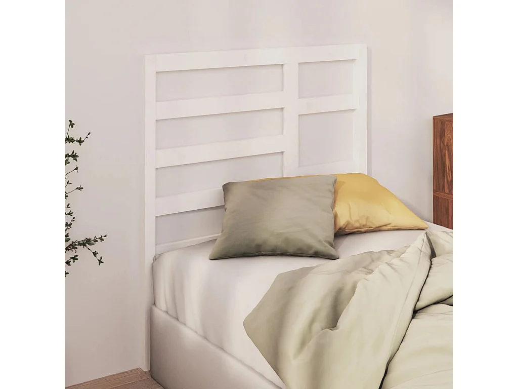 Cabecero de cama madera maciza de pino blanco 81x4x104 cm