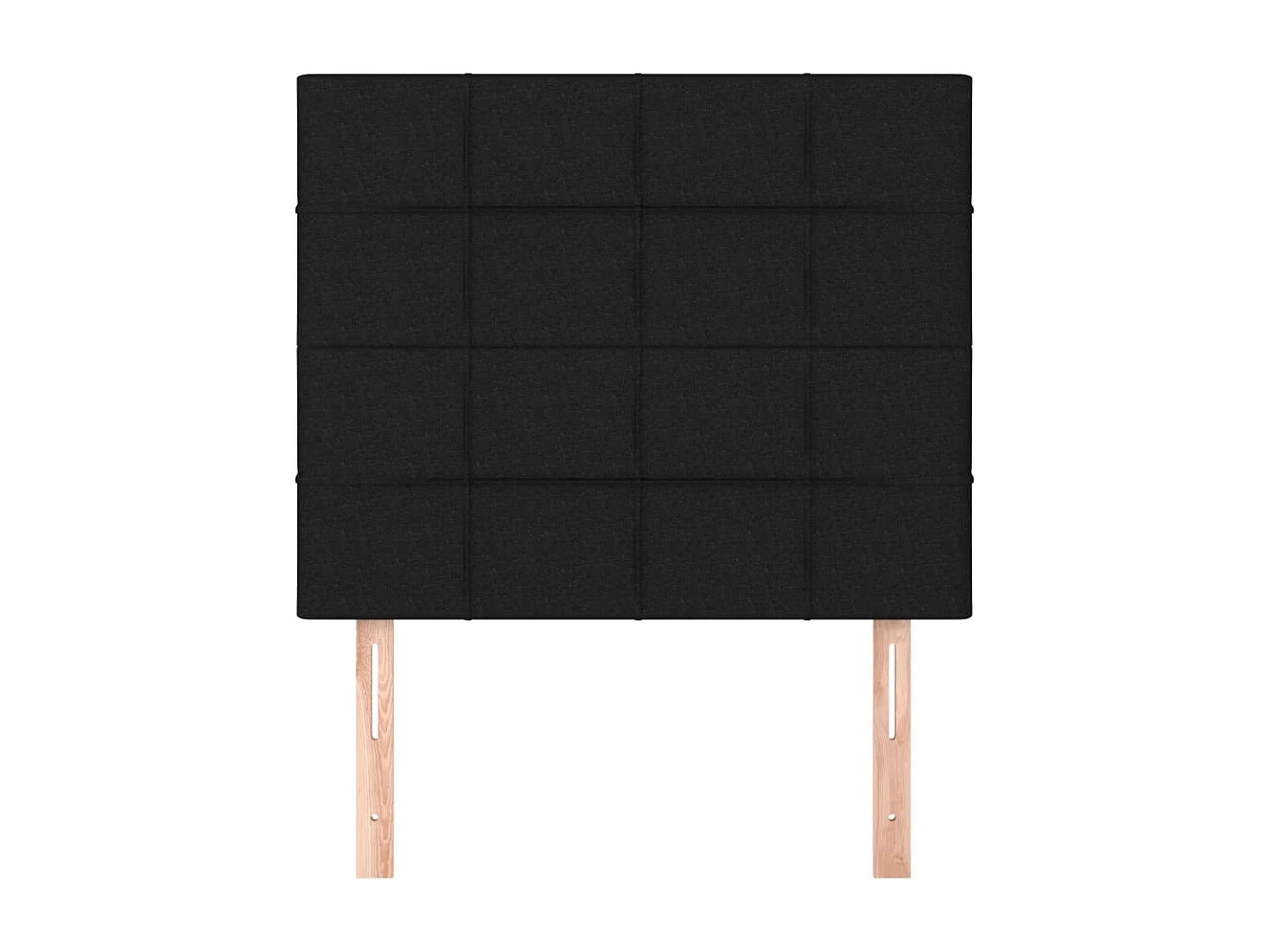 Cabeceros 2 unidades de tela negro 80x5x78/88 cm