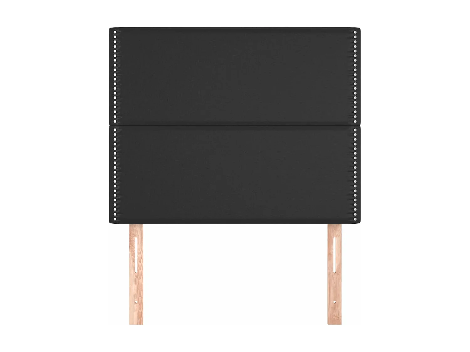 Cabeceira de cama 2 peças couro artificial 80x5x78/88 cm preto