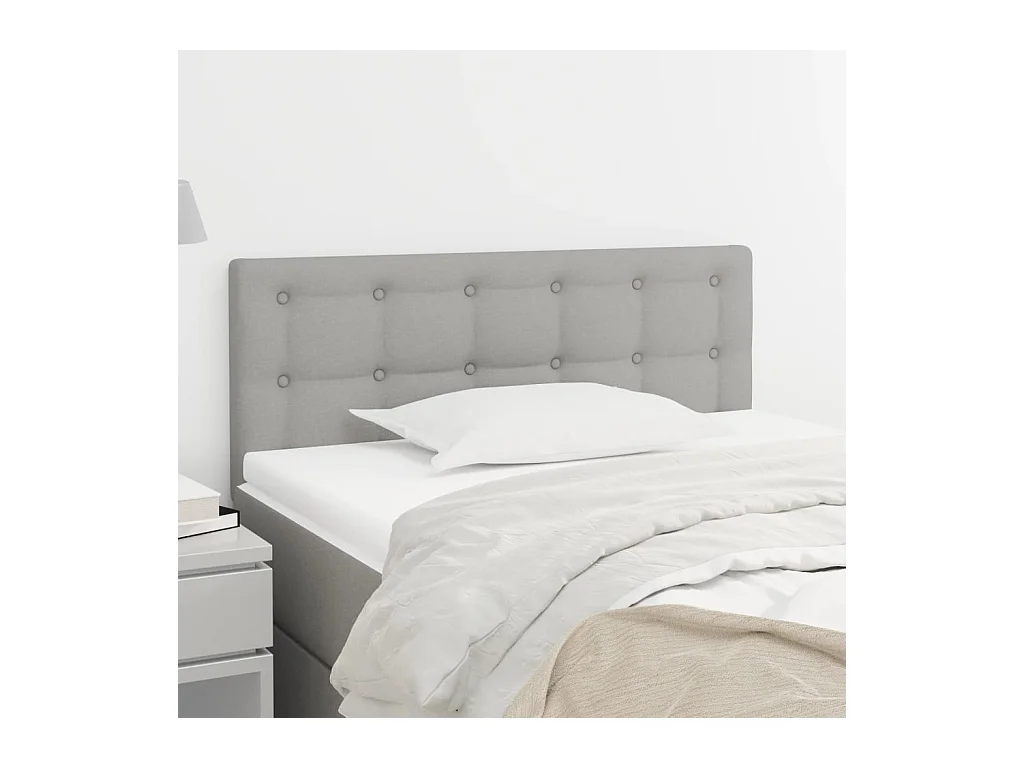 Tête de lit Gris clair 80x5x78/88 cm Tissu