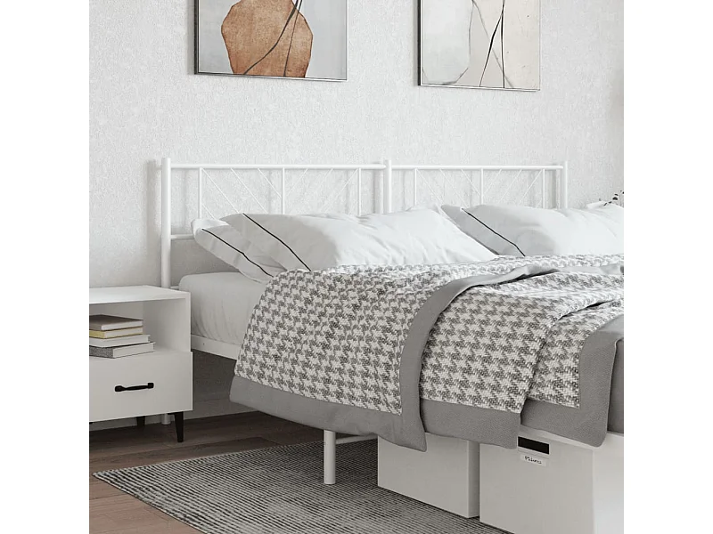 Cabeceira de cama 200 cm metal branco