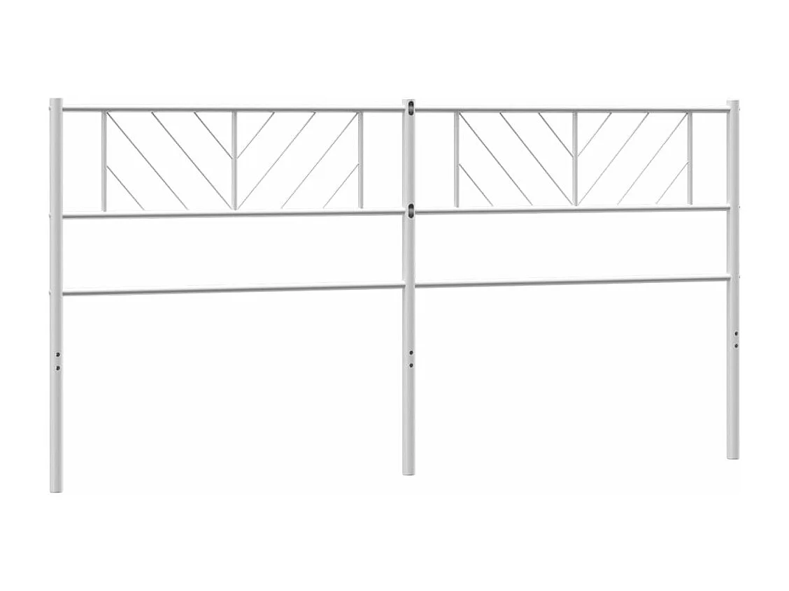 Tête de lit métal blanc 200 cm