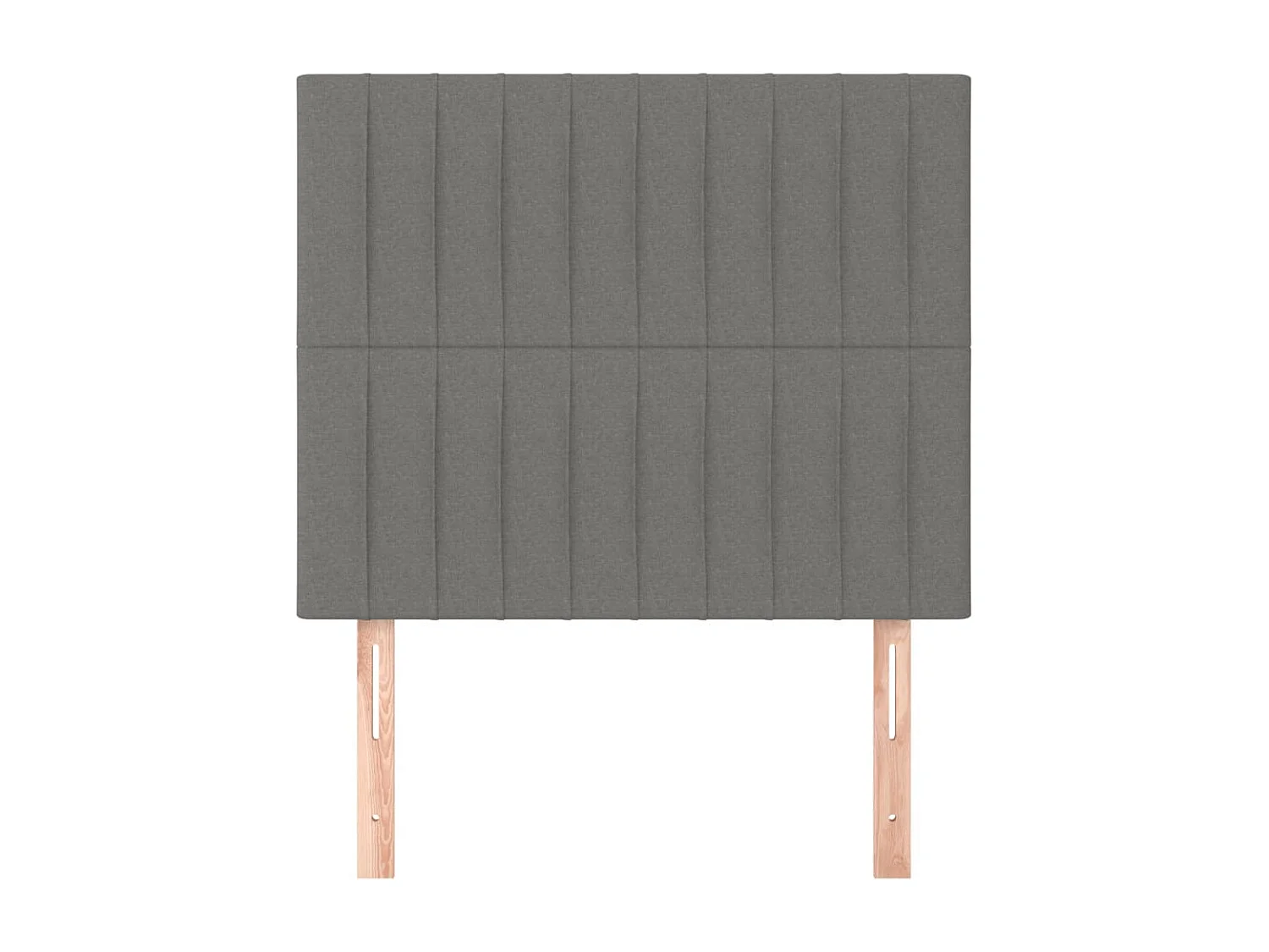 Cabeceira de cama 2 peças tecido 90x5x78/88 cm cinzento-escuro