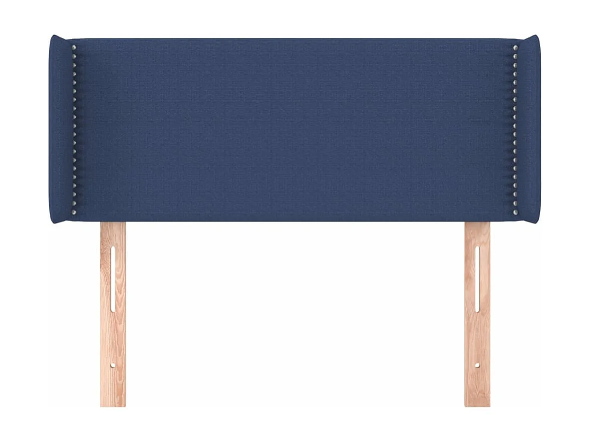 Tête de lit avec oreilles Bleu 103x16x78/88 cm Tissu