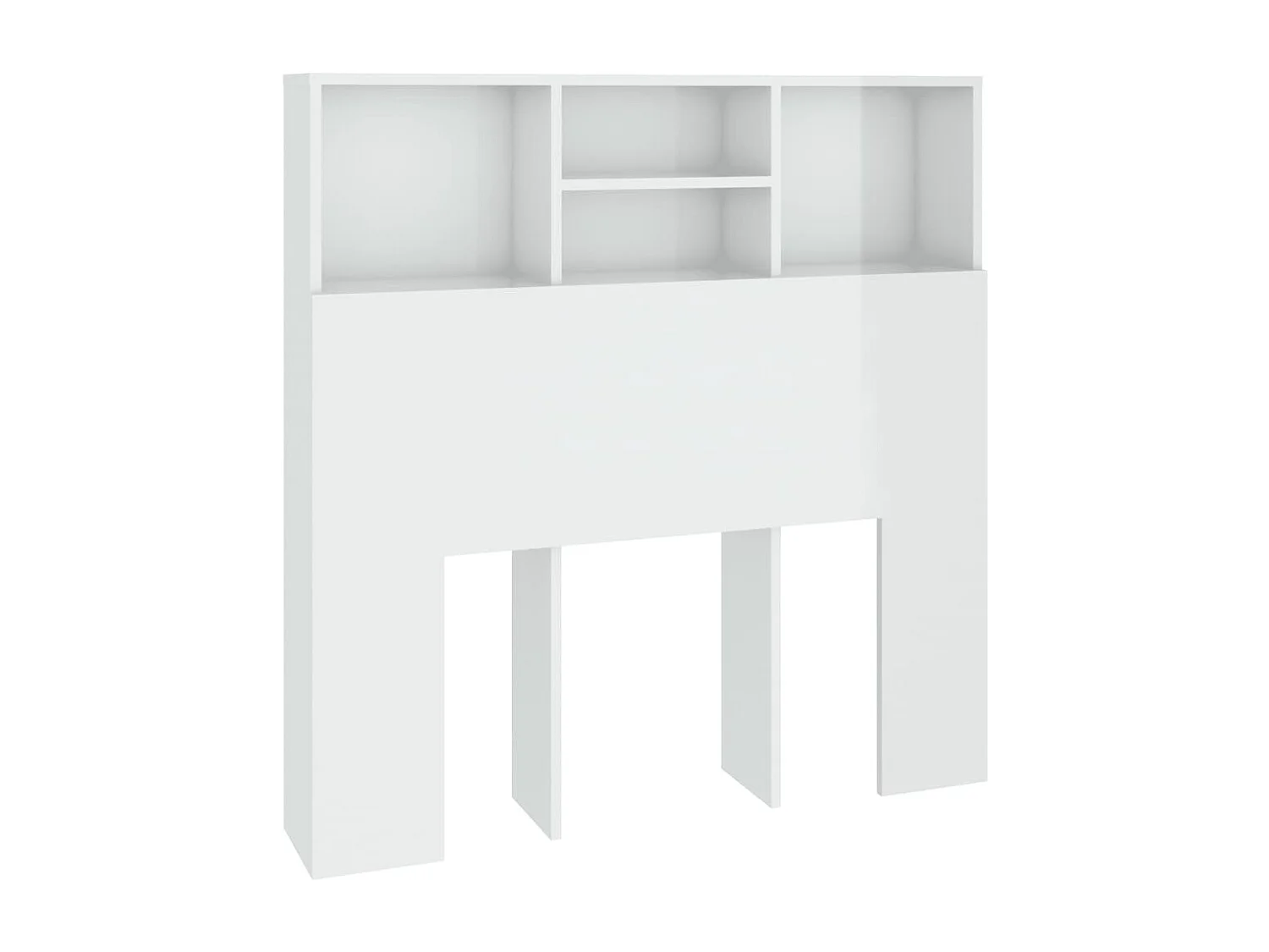 Mueble cabecero blanco brillante 100x19x103,5 cm