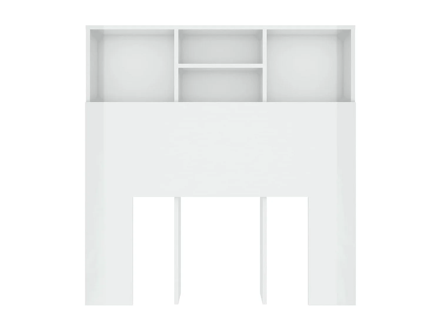 Mueble cabecero blanco brillante 100x19x103,5 cm