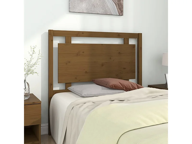 Cabeceira de cama 105,5x4x100 cm pinho maciço castanho mel