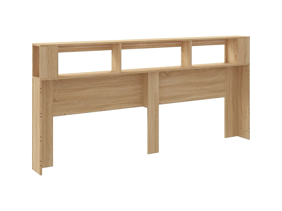 Tête de lit à LED chêne sonoma 220x18,5x103,5cm bois ingénierie