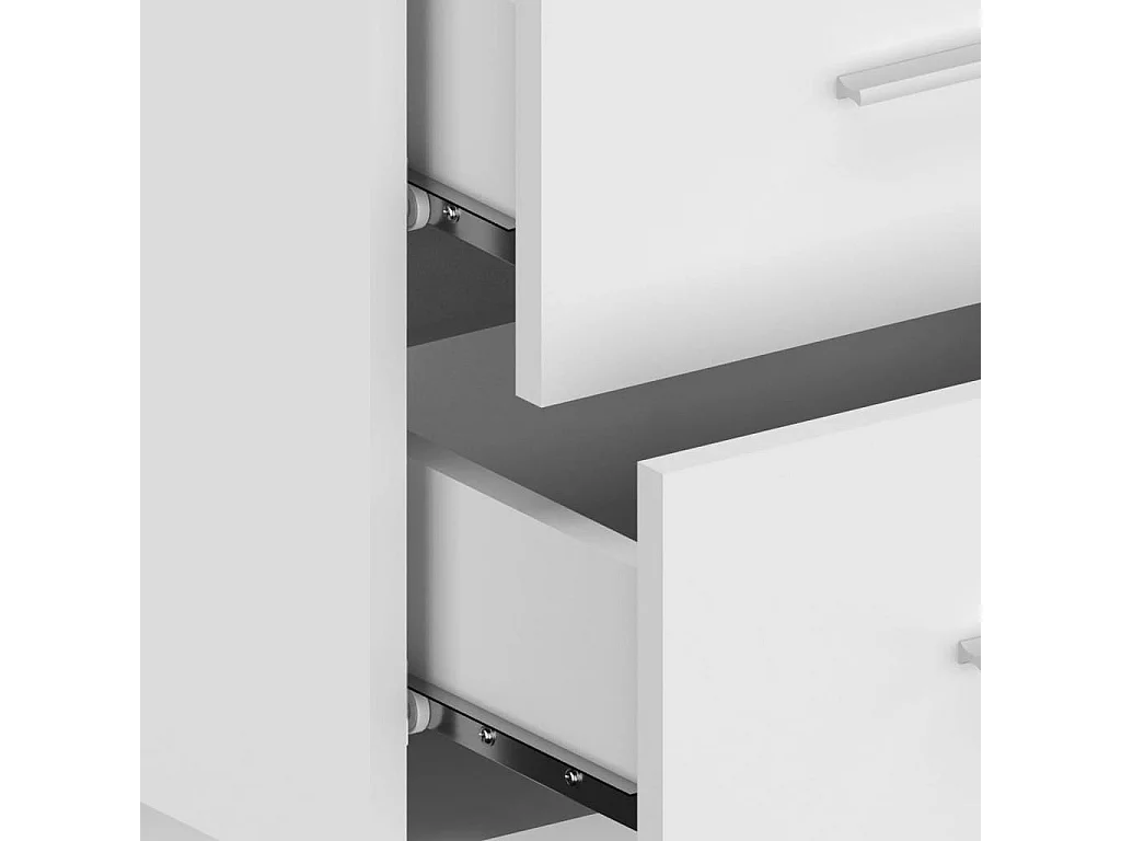 Cabecero de cama con mesitas madera contrachapada blanco