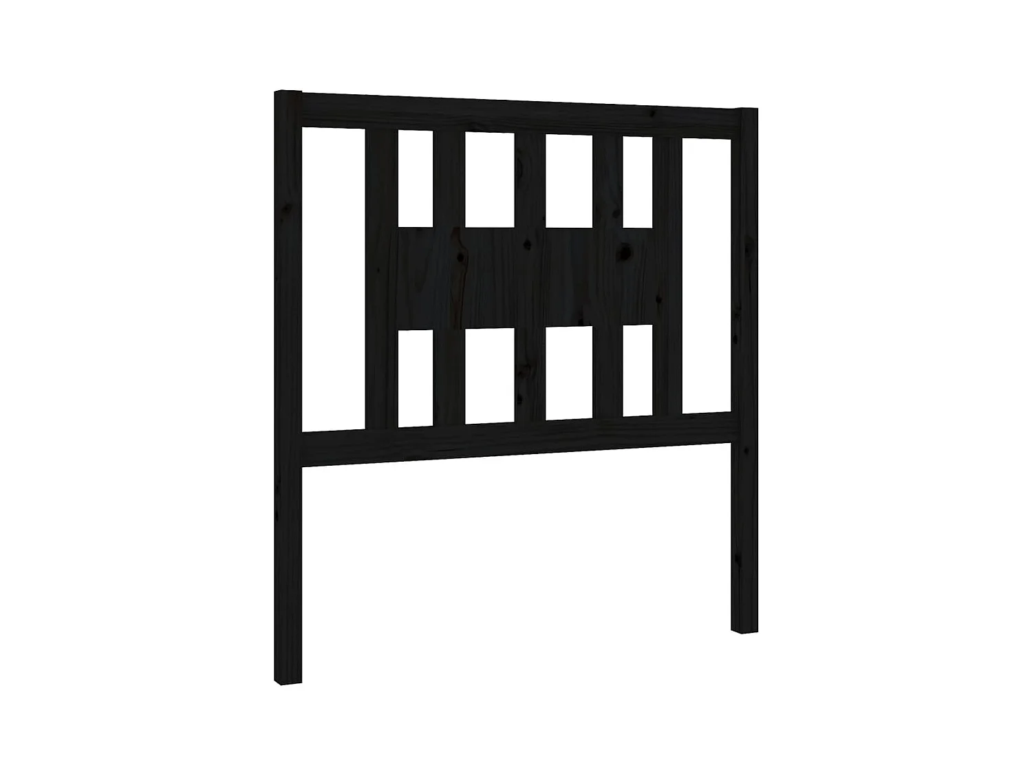 Tête de lit Noir 81x4x100 cm Bois massif de pin