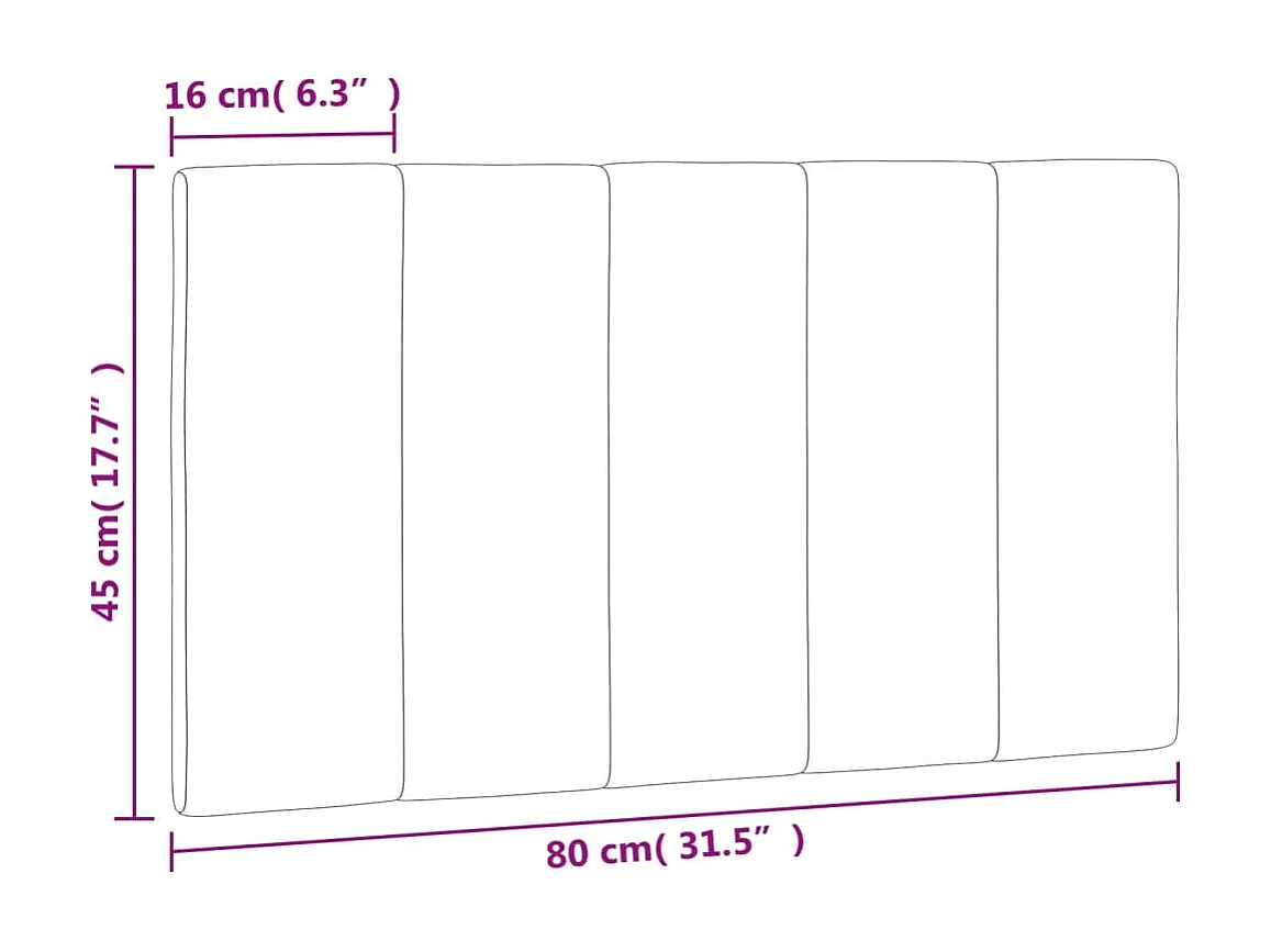 Hoofdbordkussen "Hanko" 80 cm fluweel donkergroen