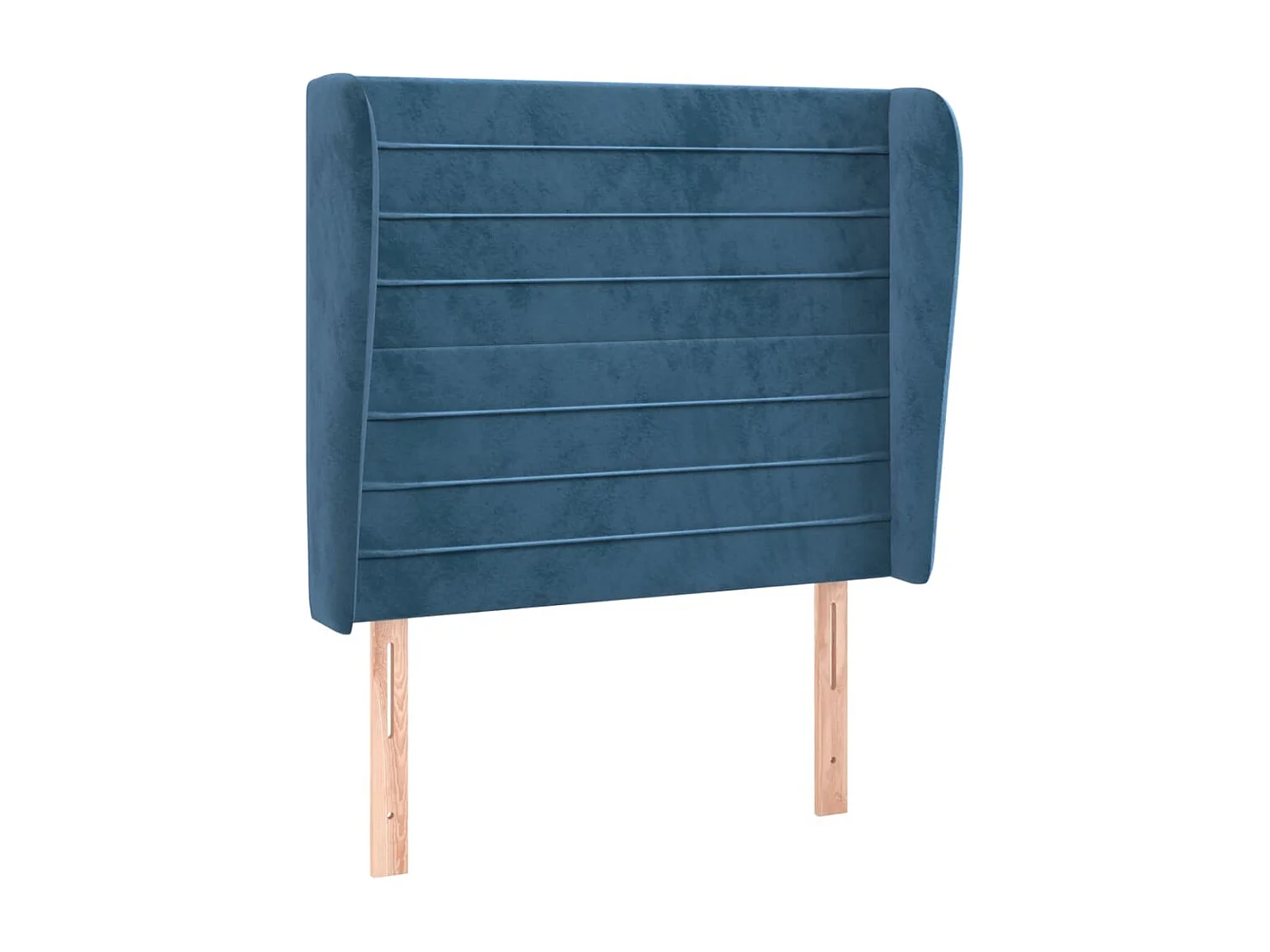 Tête de lit avec oreilles Bleu foncé 103x23x118/128 cm Velours