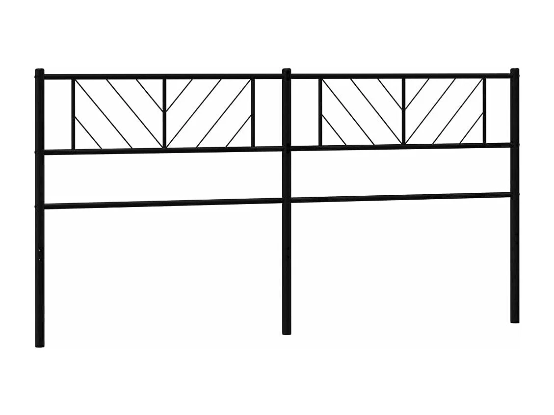 Tête de lit métal noir 200 cm