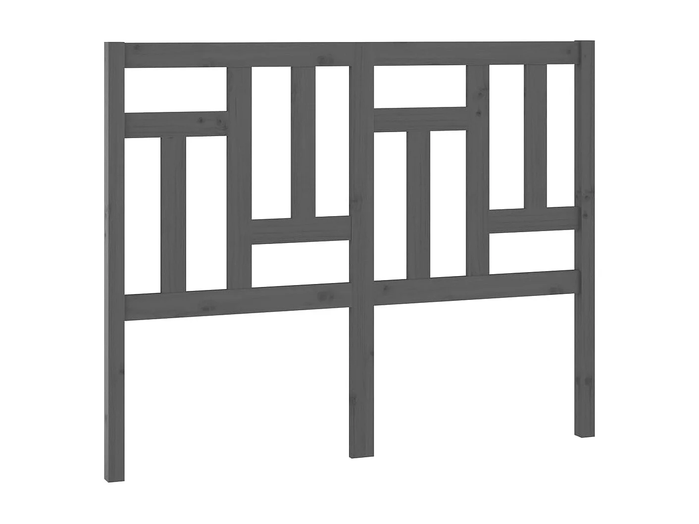 Hoofdbord 205,5x4x100 cm massief grenenhout grijs