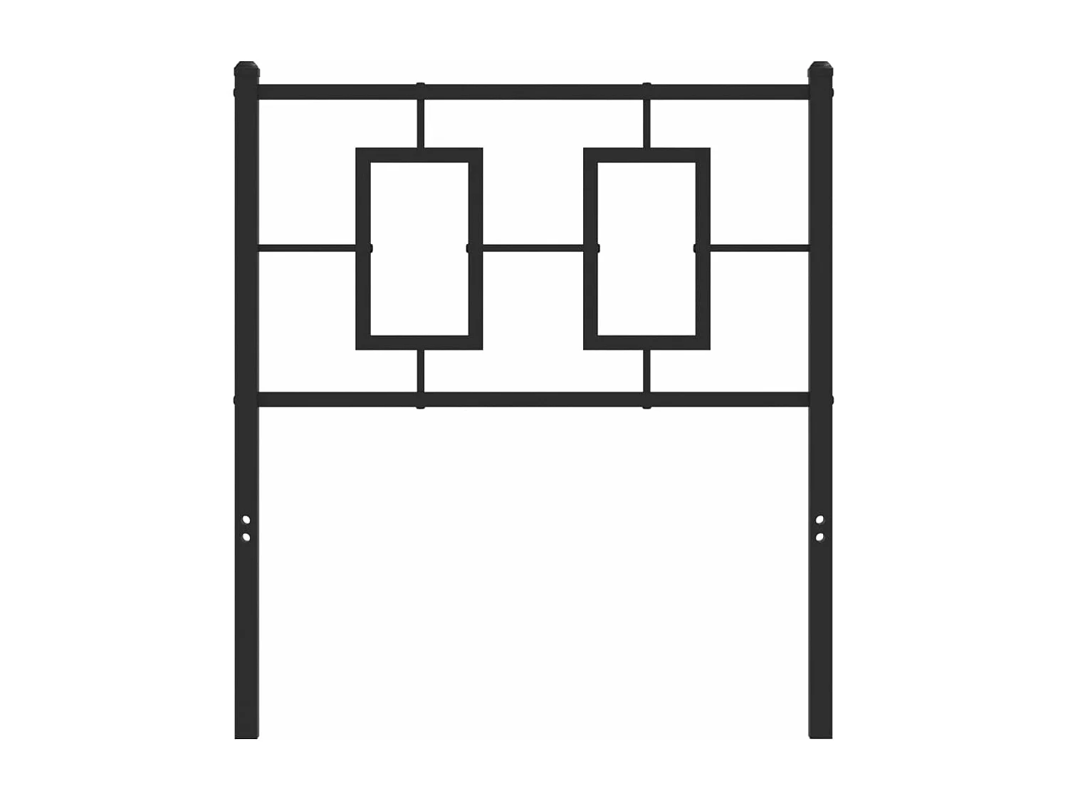 Cabecero de metal negro 75 cm