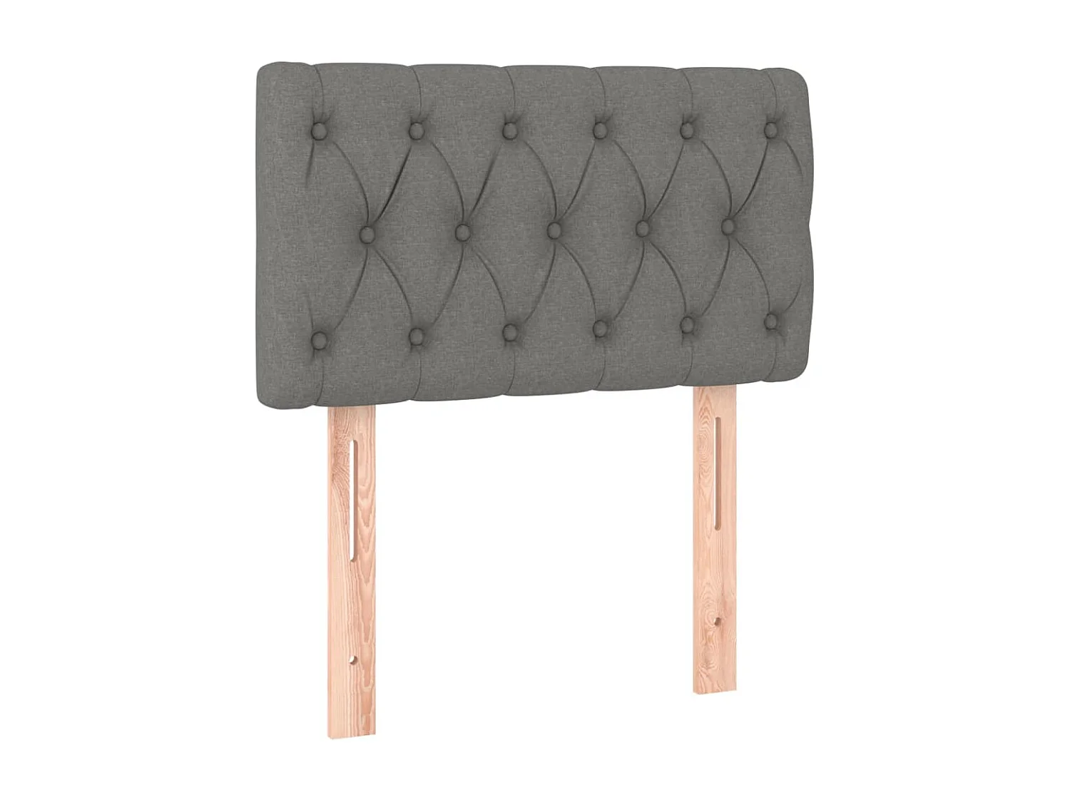 Cabeceira de cama c/ luzes LED tecido 80x7x78/88cm cinza-escuro