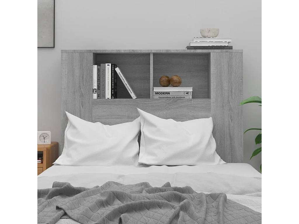 Armoire de tête de lit Sonoma gris 100x18,5x104,5 cm