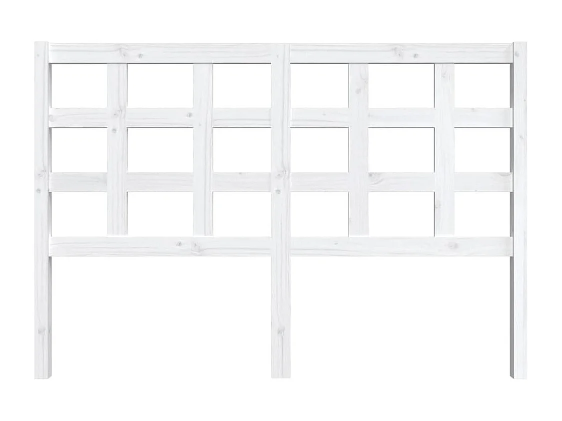 Tête de lit Blanc 145,5x4x100 cm Bois massif de pin