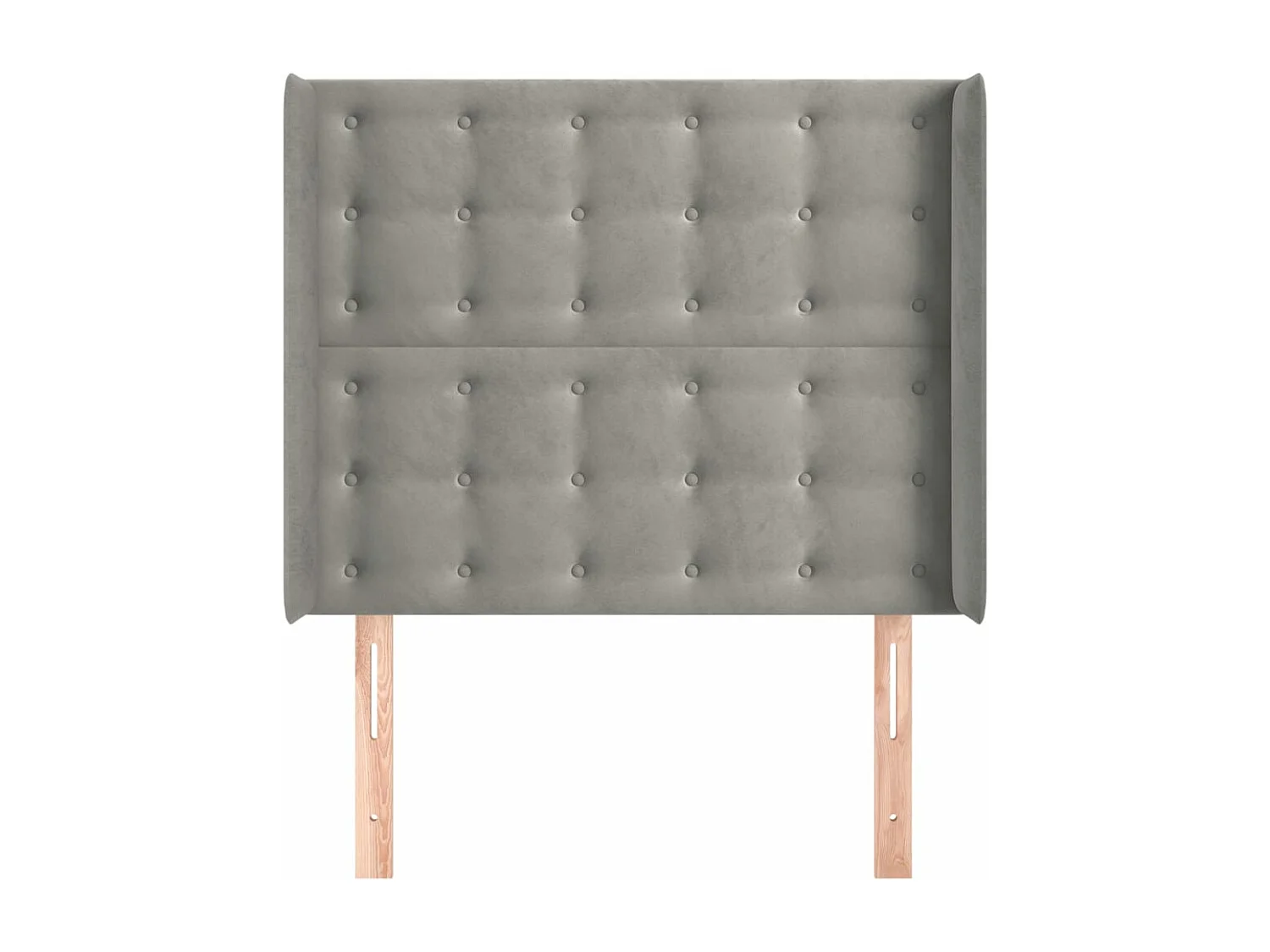 Tête de lit avec oreilles Gris clair 103x16x118/128 cm Velours