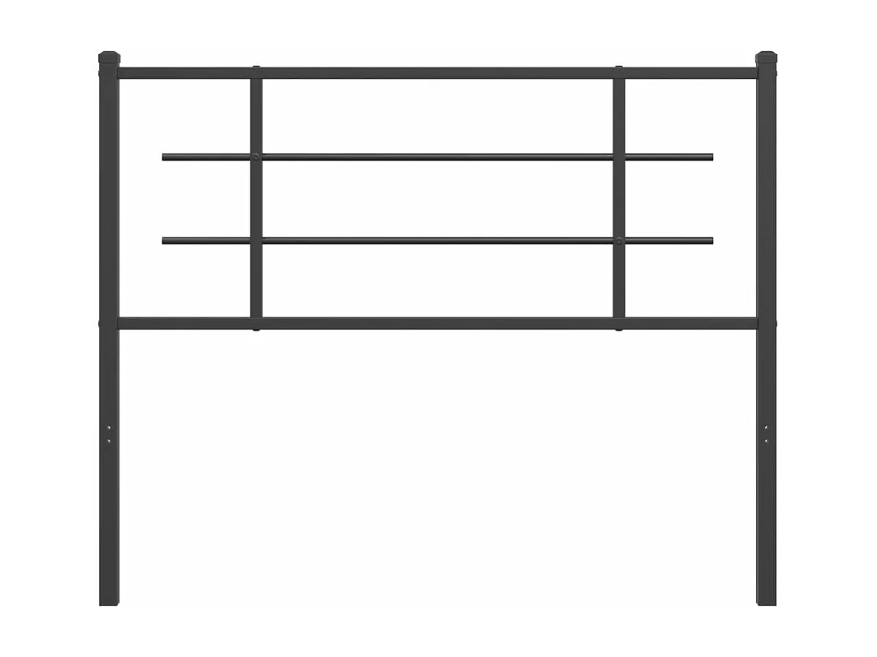 Hoofdbord 107 cm metaal zwart