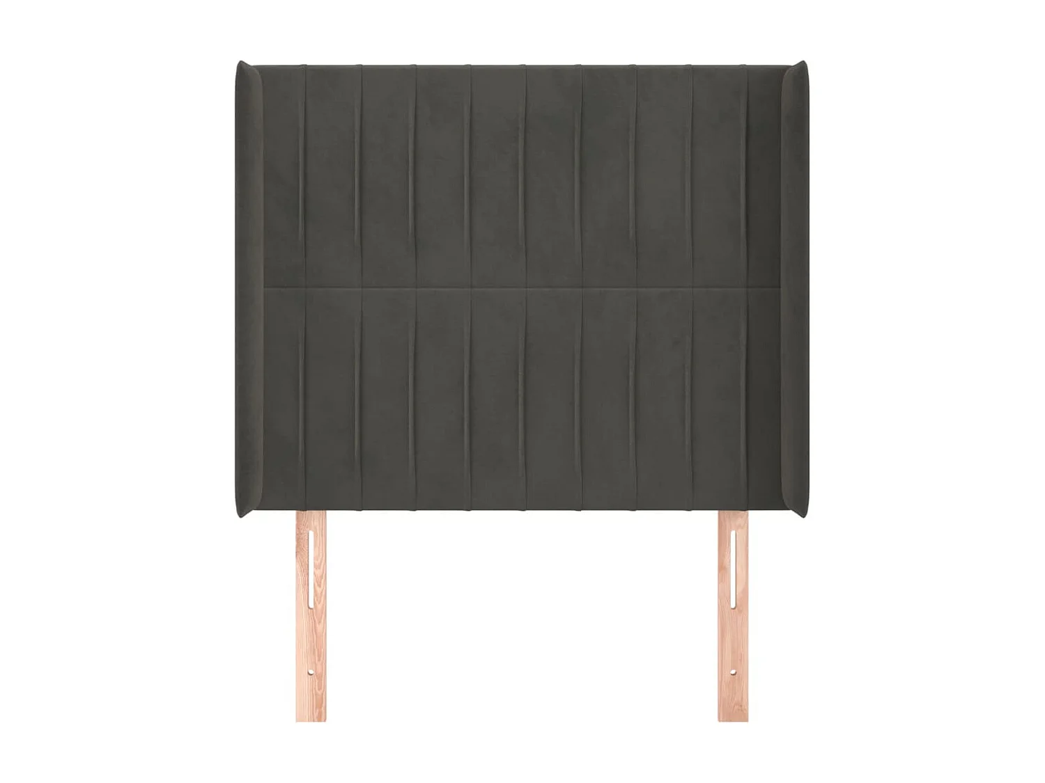 Hoofdbord met randen 83x16x118/128 cm fluweel donkergrijs