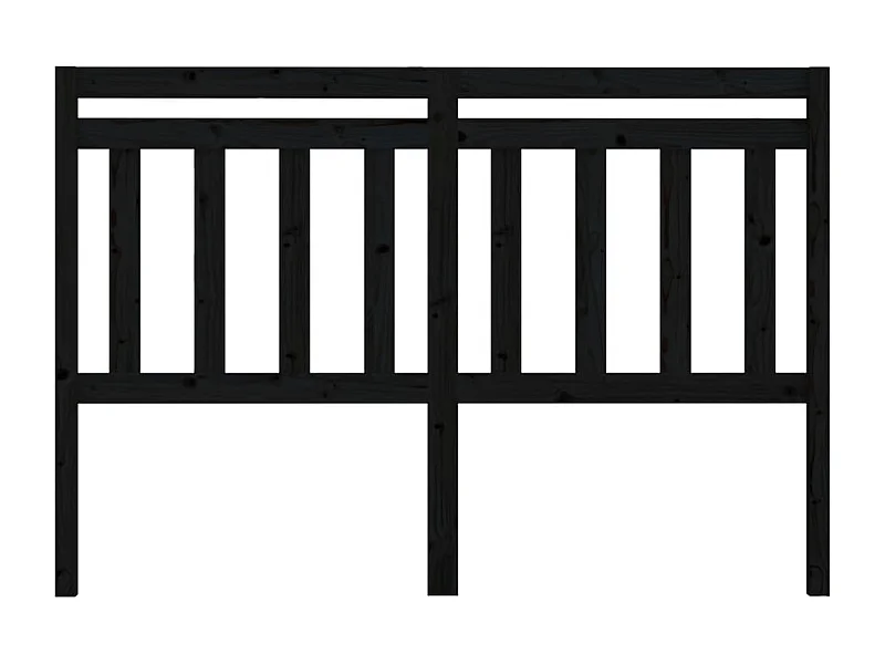 Hoofdbord 156x4x100 cm massief grenenhout zwart