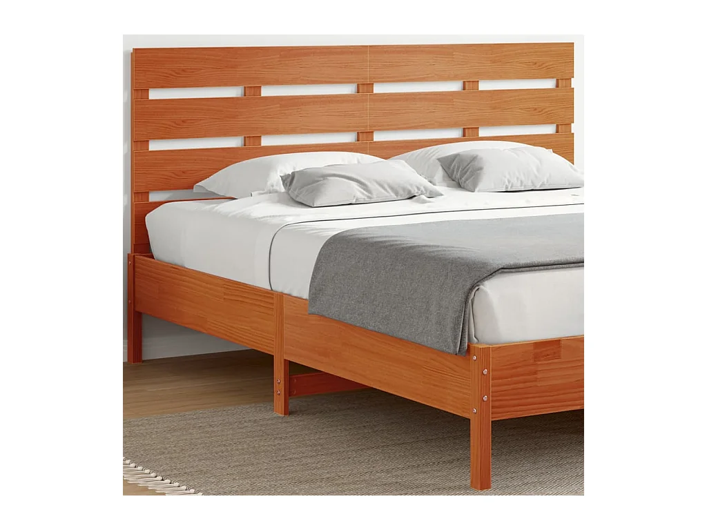Tête de lit cire marron 180 cm bois massif de pin