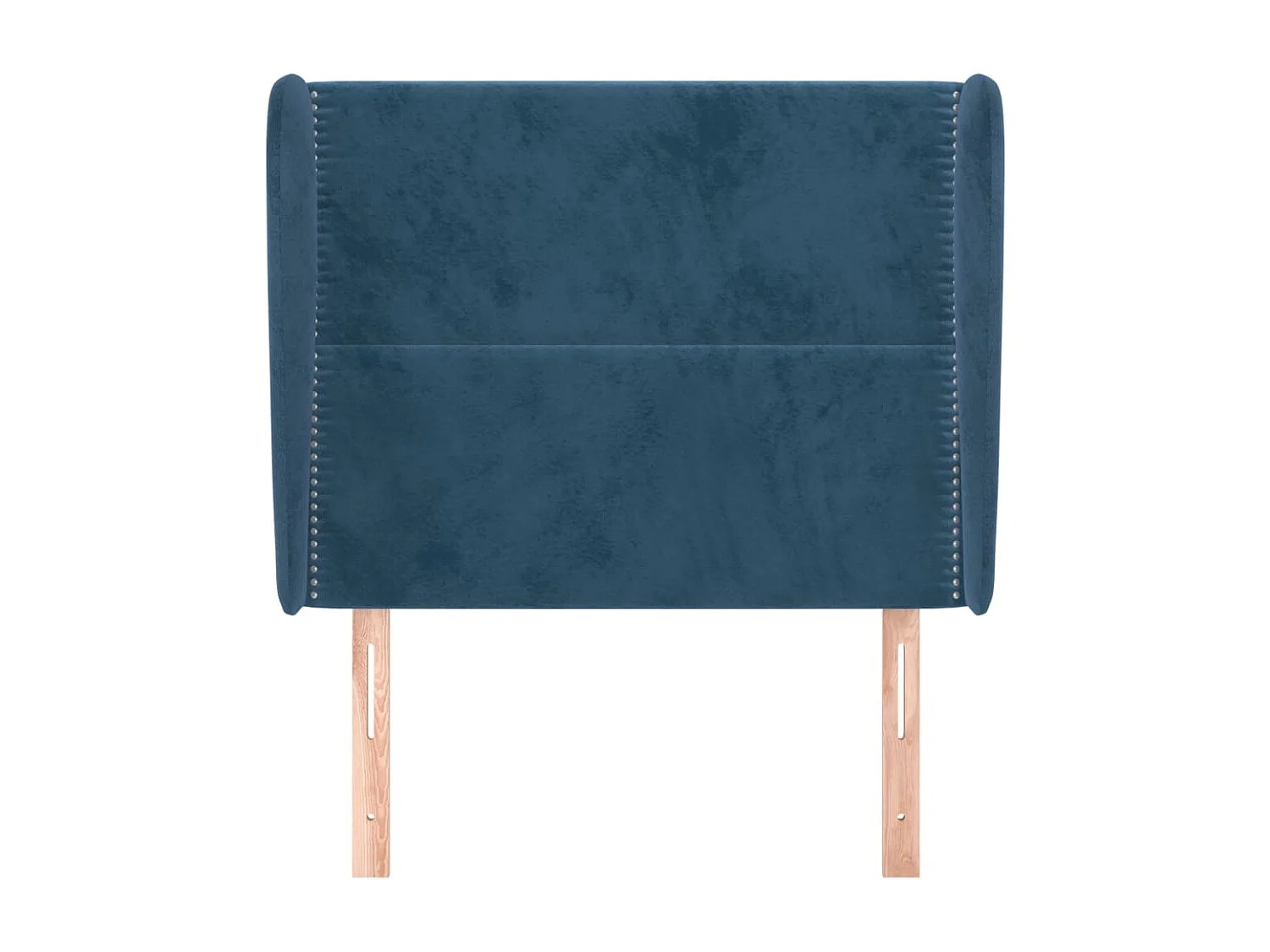 Cabecero con orejas de terciopelo azul oscuro 103x23x118/128 cm