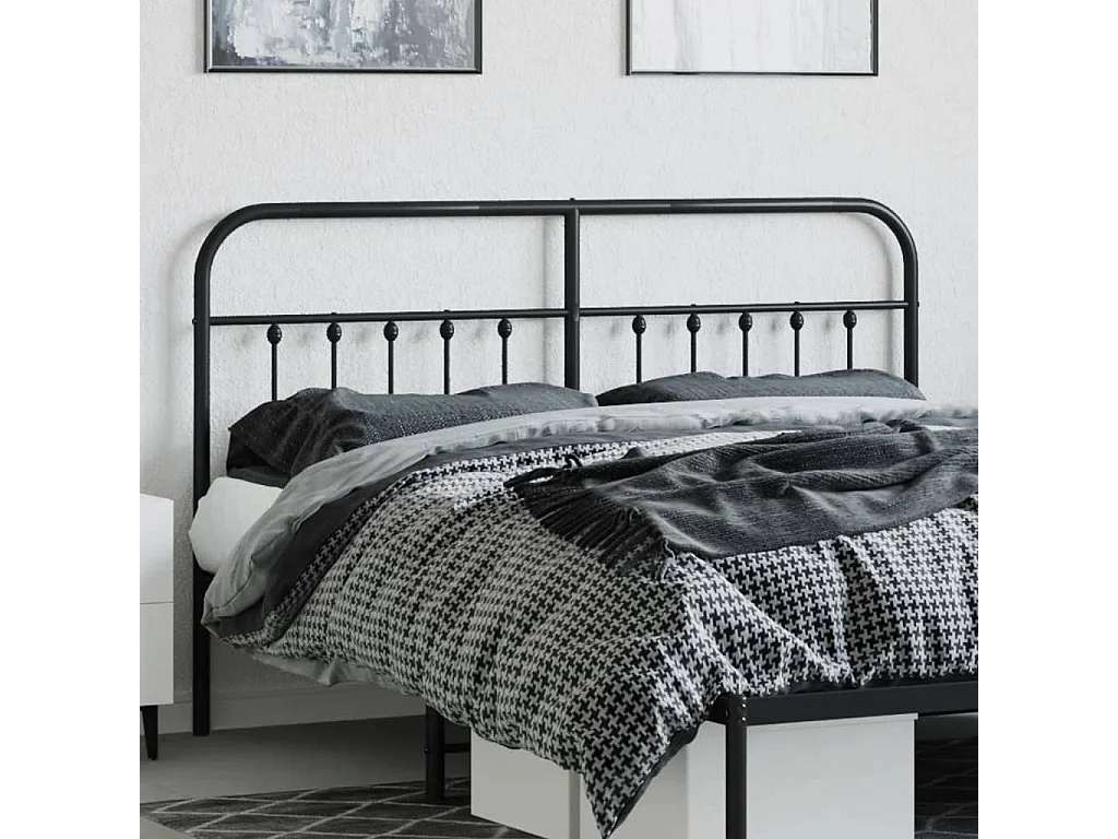 Tête de lit métal noir 160 cm
