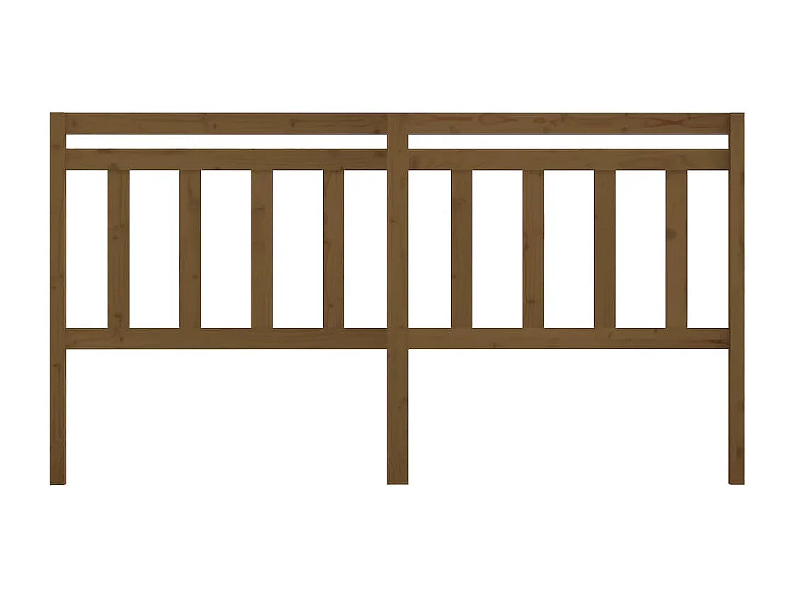 Cabeceira de cama 206x4x100 cm pinho maciço castanho mel