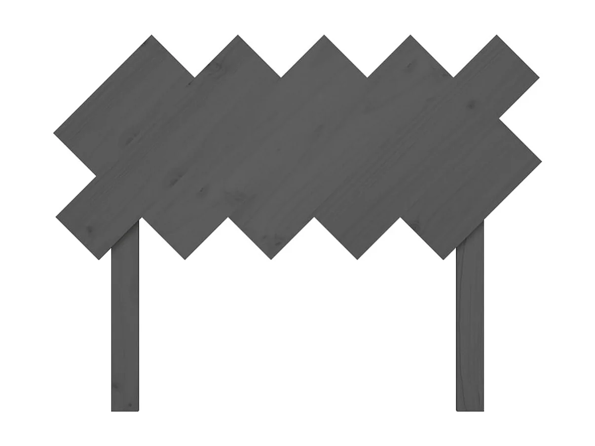 Tête de lit Gris 104x3x80,5 cm Bois massif de pin