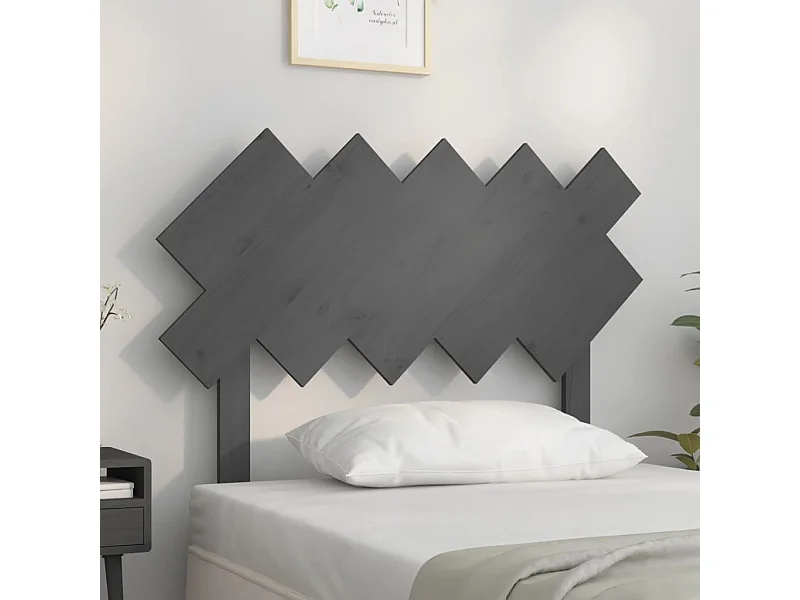 Tête de lit Gris 104x3x80,5 cm Bois massif de pin