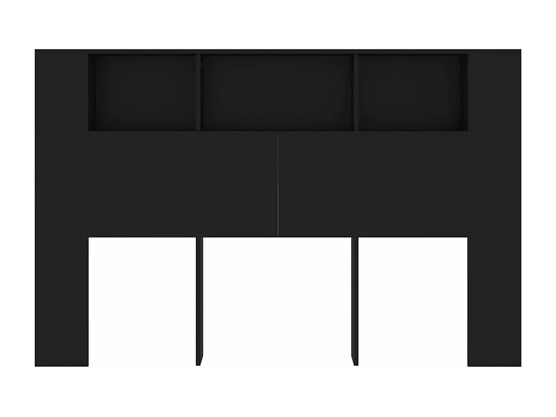 Armário de cabeceira 160x18,5x104,5 cm preto